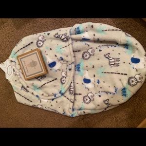 Baby boy Fuzzy swaddle